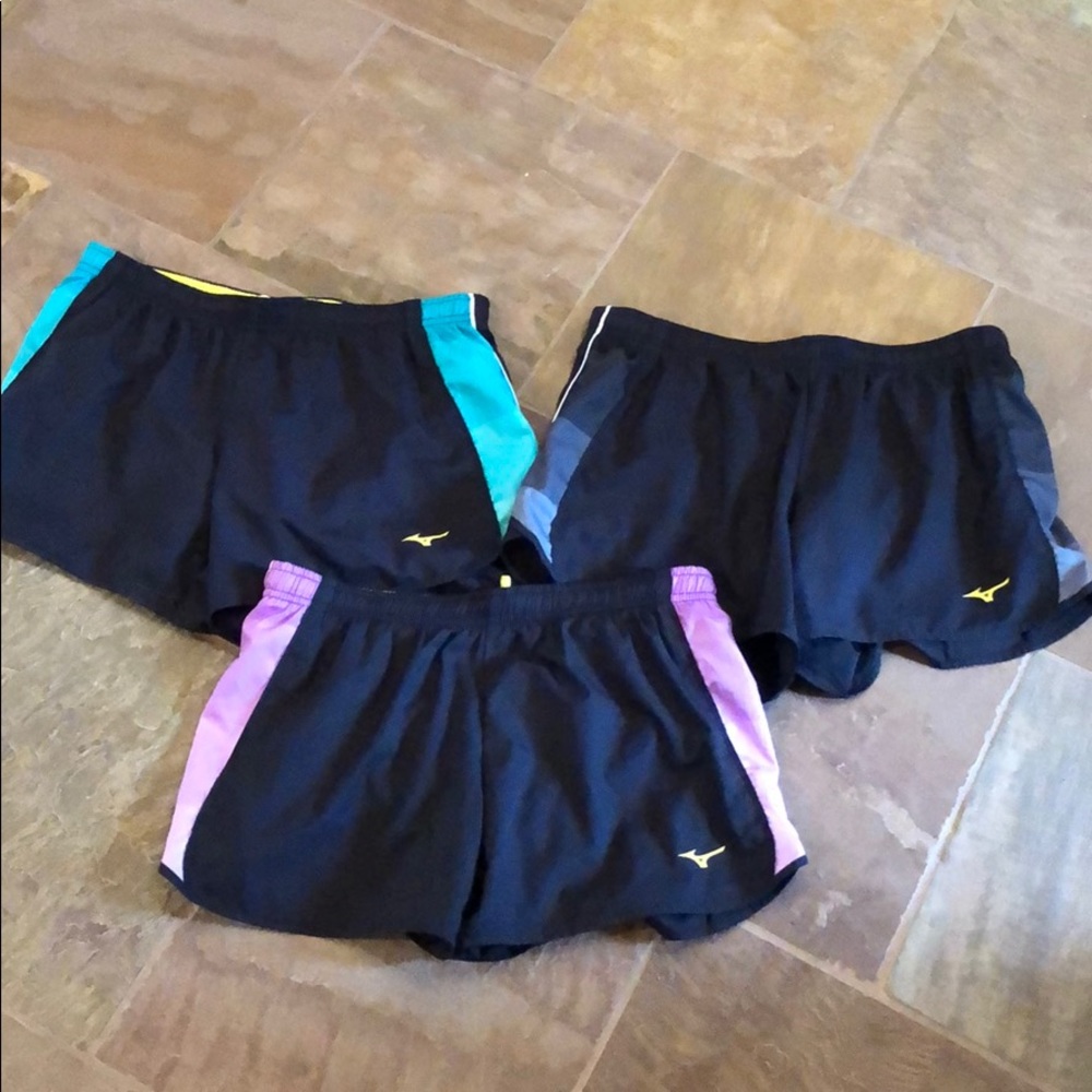Lot of 3 Mizuno Running Shorts